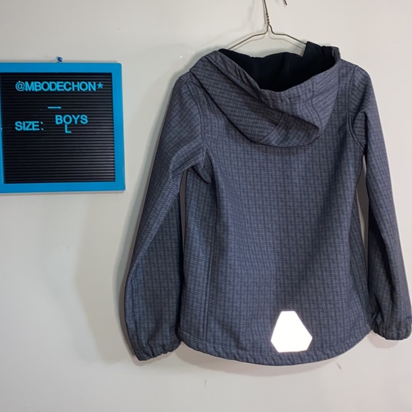 Boys Large Grey Reflective Athletic Works Fall Jacket/windbreaker - Picture 6 of 6